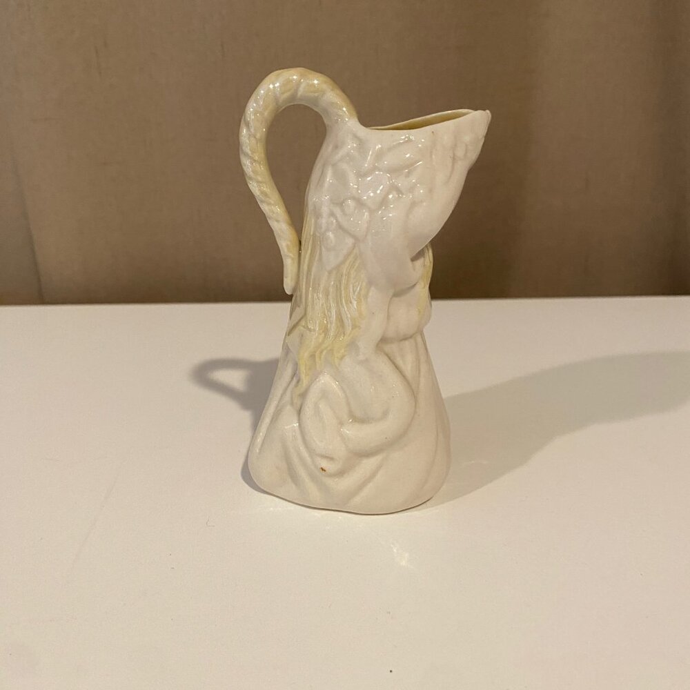 Belleek Ireland Creamer Undine‎ Water Nymph Maiden 4.5" Vintage - Picture 3 of 8